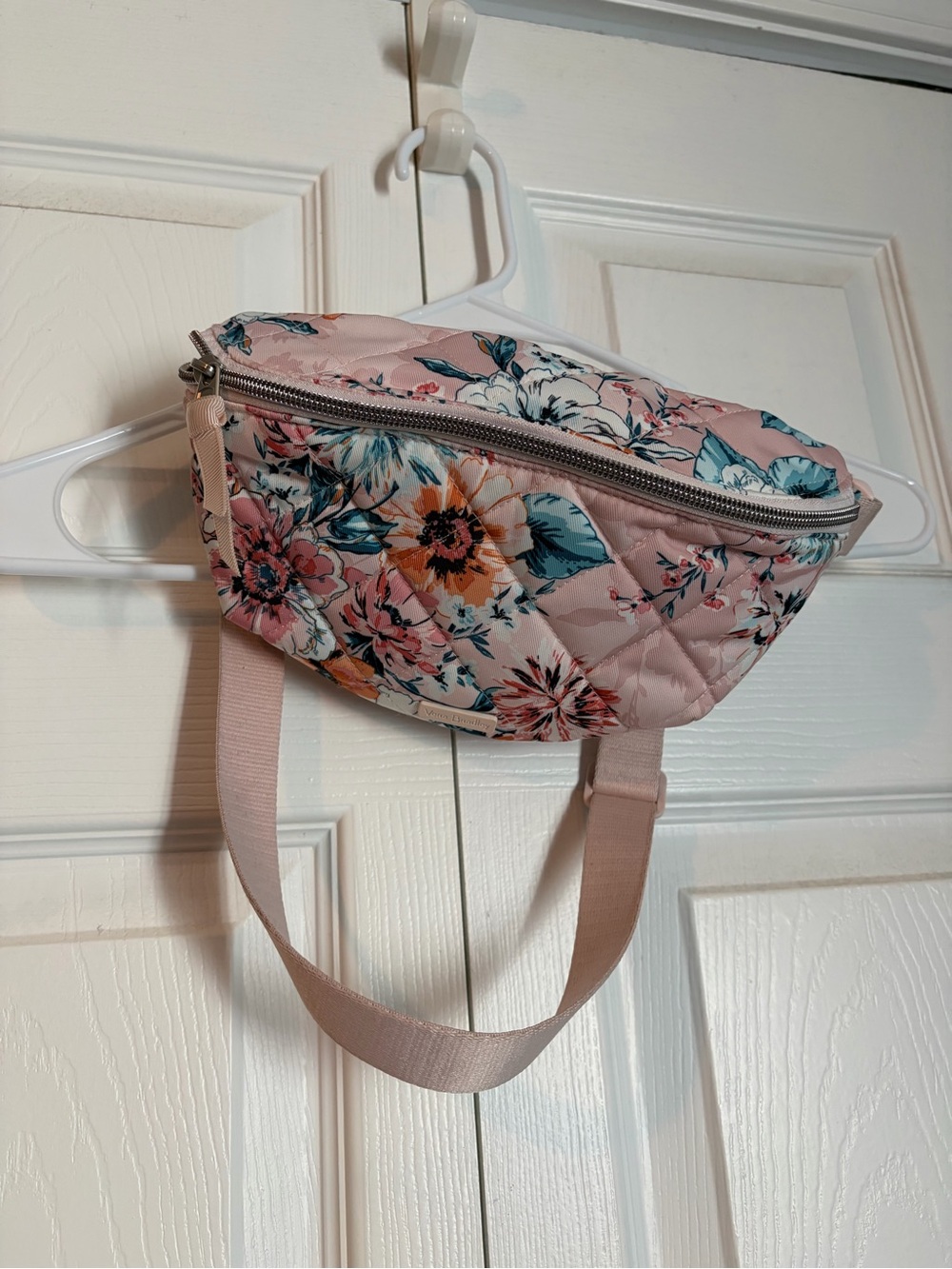 Vera Bradley Pink Floral Quilted Crossbody Waist Bag